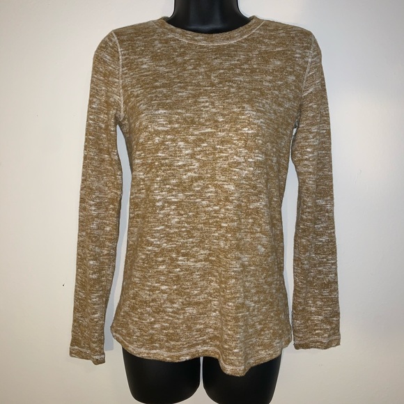 Universal Thread Tops - Universal Thread Mustard Burnout Longsleeve Top